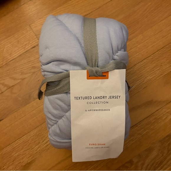 Anthropologie Textured Landry Euro Sham in Blue - Picture 2 of 2